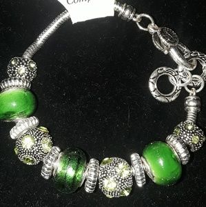 True Green and Silver Bracelet